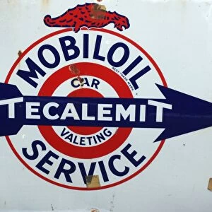 Mobil oil vintage advertising poster