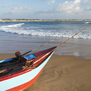 Fishing boat on Tofo beach, Tofo, Inhambane, Mozambique