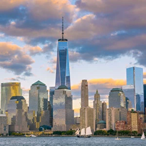 USA, New York, Manhattan, Lower Manhattan and World Trade Center, Freedom Tower