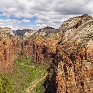 Zion Canyon from Angels landing Zion National Park, Utah, USA