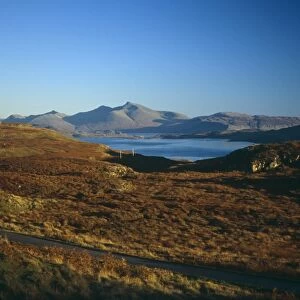 View of Ulva Ferry and Ben More, Isle of Mull. Hebrides, Scotland