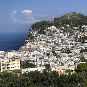 A section of Capri Town from hill leading to Punta del Cannone