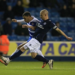 Millwall vs. Reading: Intense Battle Between Alan Dunne and Hal Robson-Kanu at The Den (Sky Bet Championship)