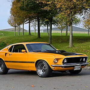 Ford Mustang Mach 1, 1969, Orange, & black