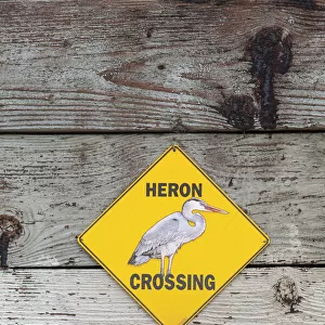 Heron Crossing sign at the Glendale Narrows on the Los Angeles River