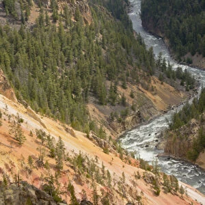 Inspiration Point, Yellowstone River; Grand Canyon of the Yellowstone; Yellowstone