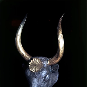 Mycenaean bulls head rhyton, Shaft Grave IV NOTE: This image avail. up to 100MB