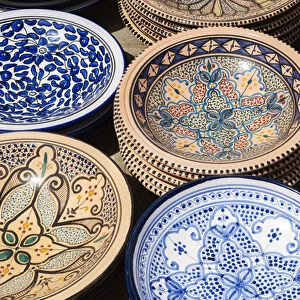 Pottery for sale, Tabarka, Tunisia, North Africa, Africa