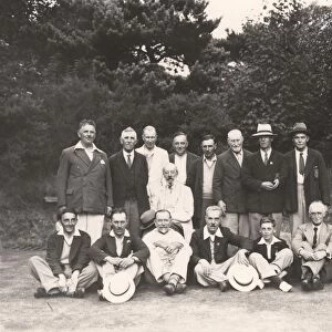 Milton Park Bowls, Portsmouth v. Fittleworth Bowling Club team picture