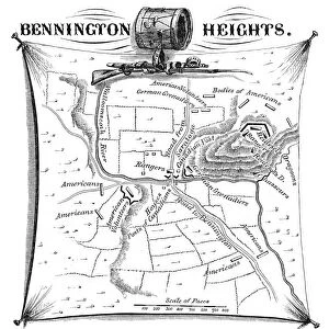 The American positions on Bemis Heights (Freemans Farm), Saratoga, New York, September 1777