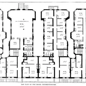 NEW YORK: MODEL TENEMENT. Floor plan of the model tenement houses in New York City