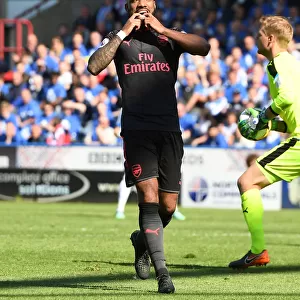 Alexandre Lacazette in Action: Huddersfield Town vs Arsenal, Premier League 2017-18