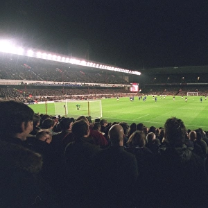 Arsenal Stadium during the match, photographed from the South Stand