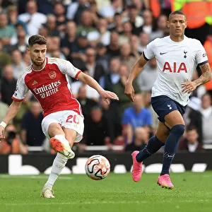 Arsenal vs. Tottenham: Intense Battle for the Premier League Ball - Jorginho vs. Richarlison (2023-24)