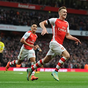 Arsenal's Calum Chambers Scores Second Goal vs Burnley in 2014/15 Premier League