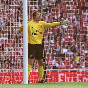 Arsenal's Jens Lehmann Celebrates Shutout Against Sheffield United, FA Premiership 2006