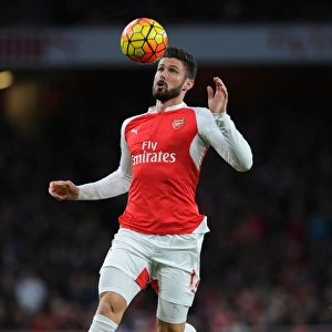 Arsenal's Olivier Giroud in Action against Sunderland during the 2015-16 Premier League Match