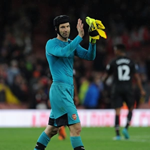 Arsenal's Petr Cech Salutes Fans After Arsenal vs. Liverpool, 2015/16 Premier League