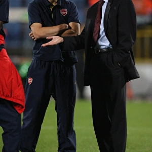 Arsene Wenger the Arsenal Manager and Robin van Persie
