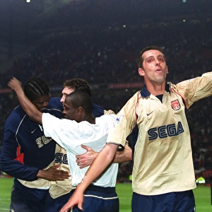 Edu celebrates the Arsenal Championship victory after the match