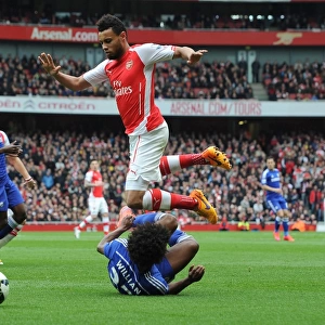 Francis Coquelin (Arsenal) Willian (Chelsea). Arsenal 0: 0 Chelsea. Barclays Premier League