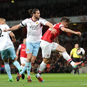 Giroud Scores Past Carroll: Arsenal's Victory Over West Ham United, Premier League 2013/14
