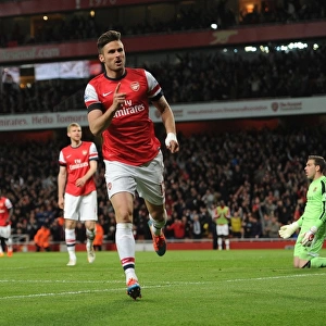 Olivier Giroud's Double: Arsenal's Victory Over West Ham United in the Premier League, April 2014