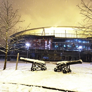 Snowy Emirates Stadium: Arsenal's Winter Fortress in the Premier League