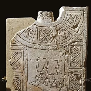 Italy, Apulia, Daunian funerary stele depicting a ship