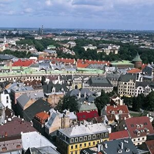 Latvia, Riga Historic Centre, Vecriga, aerial view