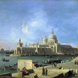 View of the Salute from the Entrance to the Grand Canal Venice, 1727-1728, oil