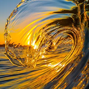 Golden Mooloolaba Sunset Wave