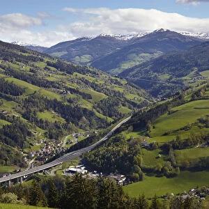 A10 Tauern Autobahn motorway, Liesertal valley, at Eisentratten, Carinthia, Austria