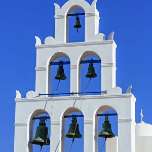 Bell tower in Oia village, Santorini, Greece