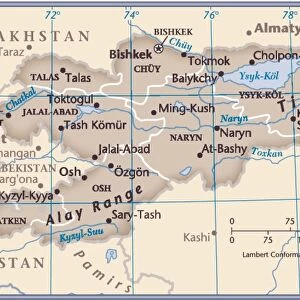 Kyrgyzstan country map