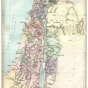 Map of Canaan as divided amoung the tribes