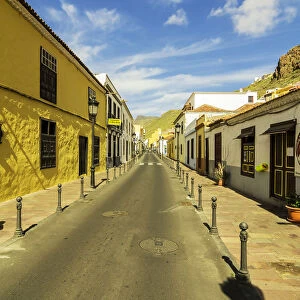 Street with historic buildings, San Sebastian de la Gomera, Tenerife, Canary Islands, Spain