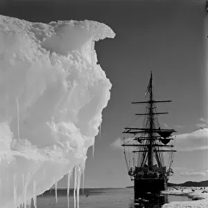 The Terra Nova and a berg at ice-foot. January 16th 1911