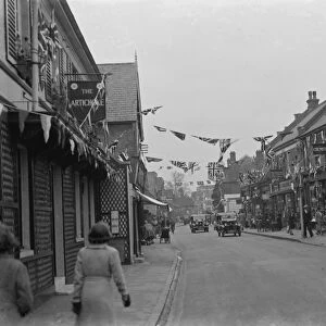 Coronation decorations in Orpington, Kent, to celebrate the coronation of King
