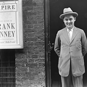 Frank Tinney, the famous American black - faced comedian, who is appearing, after