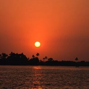 India Sunset at Cochin, seen from Bolgatty Island