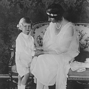 Kaisers youngest grandson. The Duchess of Brunswick with her 3 year old son