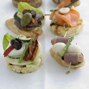 Selection of attractive canapes credit: Marie-Louise Avery / thePictureKitchen