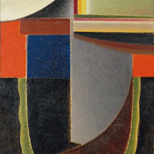 Abstract Head: Andante; Abstrakter Kopf: Andante, 1933 (oil on board)