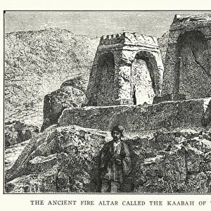 The ancient fire altar called the Kaabah of the Zoroastrians (litho)