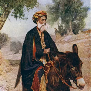 Arab astride an ass in Bethlehem (photo)