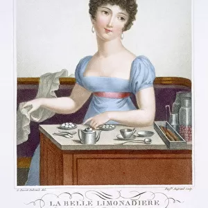 The beautiful Lemonade Maker, c. 1816 (coloured engraving)