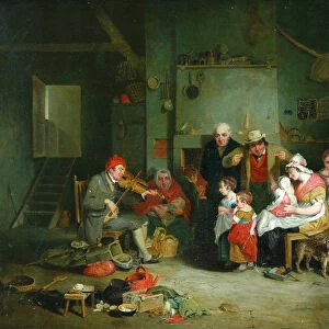 The Blind Fiddler (oil on canvas)