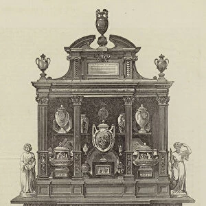 Cabinet and Porcelain given to the Right Honourable John Bright, MP (engraving)