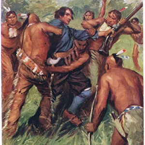 The Capture of Radisson, illustration from The Romance of Canada (colour litho)